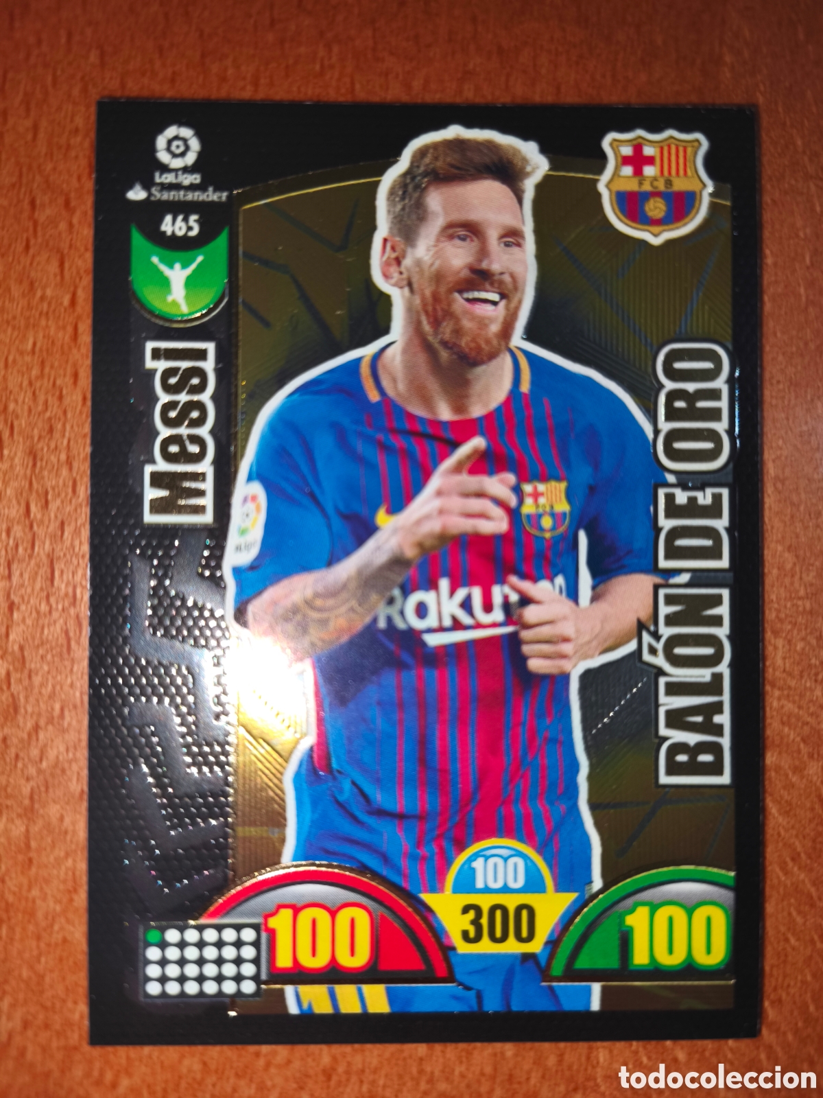 Cartes &agrave; collectionner de Football: Messi n&deg;465 BAL&Oacute;N DE ORO Adrenalyn XL 17/18 Barcelona