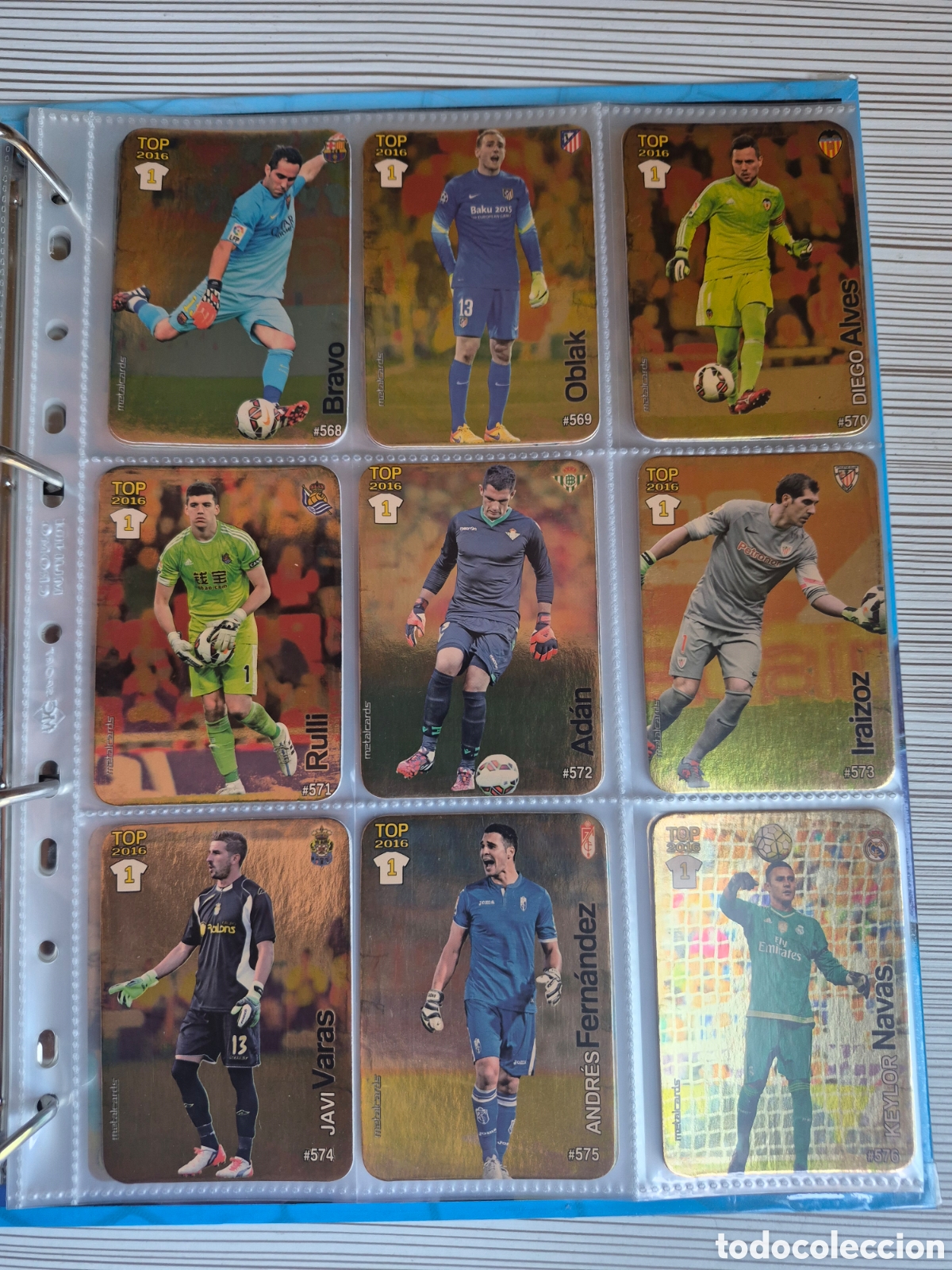 Cromos de f&uacute;tbol: Mundicromo 2015 2016 Top Dorado Lote Completo