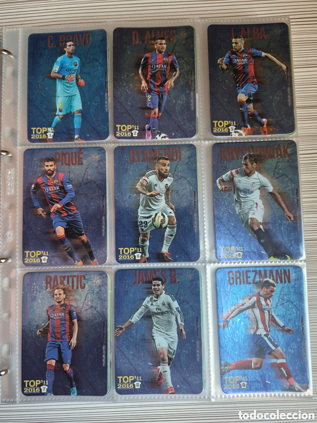 Cromos de f&uacute;tbol: Mundicromo 2015 2016 Top 11 Brillo Liso LEER
