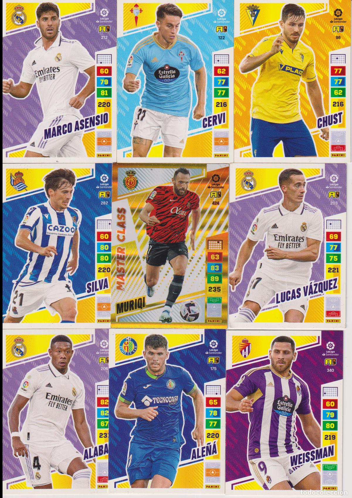 Cartes &agrave; collectionner de Football: 9 CROMOS FUTBOL - ADRENALYN XL - PANINI - LIGA SANTANDER 2022-23