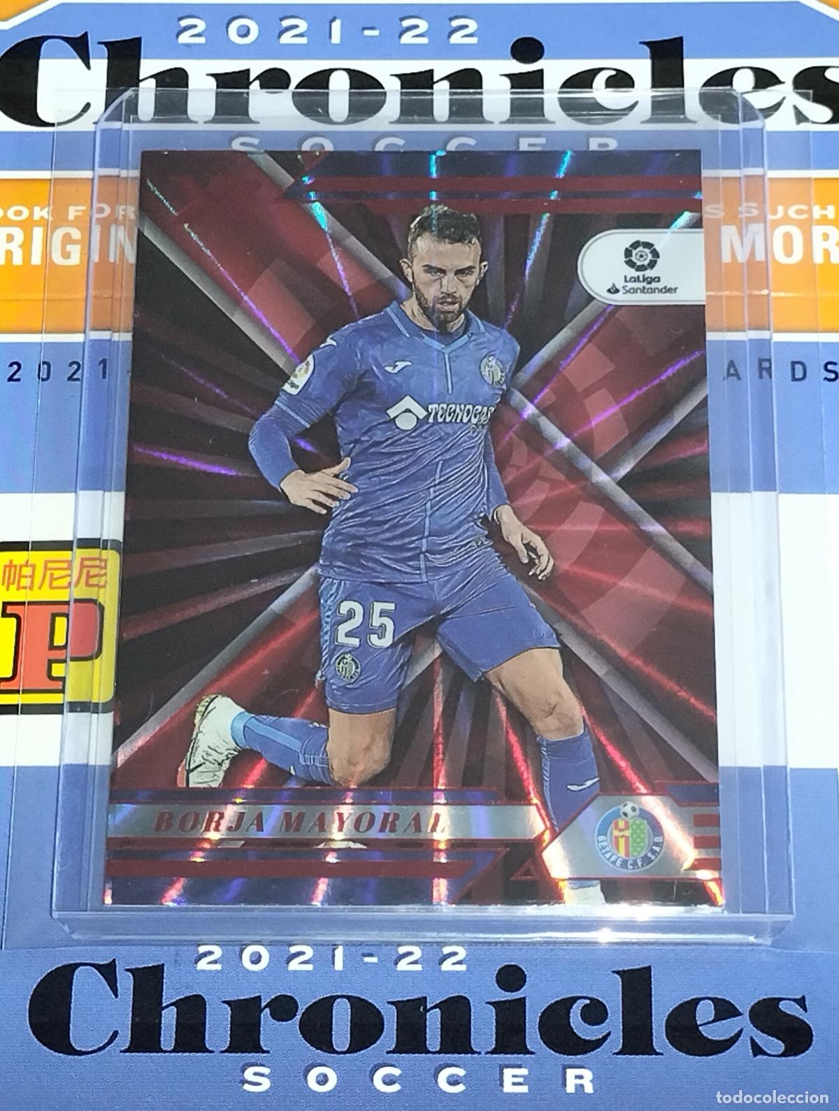 Cromos de f&uacute;tbol: N&ordm; 114 BORJA MAYORAL RED LASER GETAFE CARD CHRONICLES XR LA LIGA SOCCER 2021 2022 21 22 PANINI