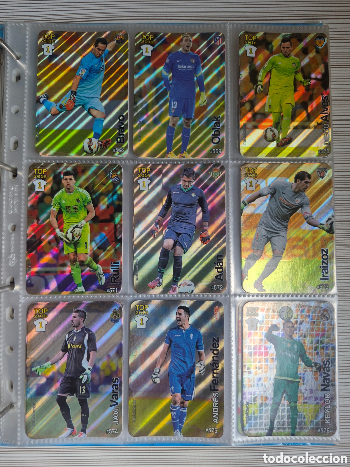Cromos de f&uacute;tbol: Mundicromo 2015 2016 Top Rayas Diagonales Lote Completo Impoluto