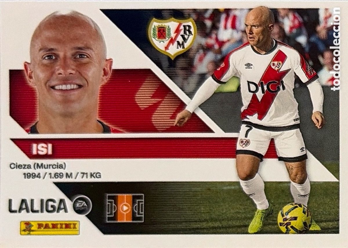 Cromos de f&uacute;tbol: 15.- Isi (RAYO VALLECANO) - COLECCIONES ESTE 2026/27 (PANINI)