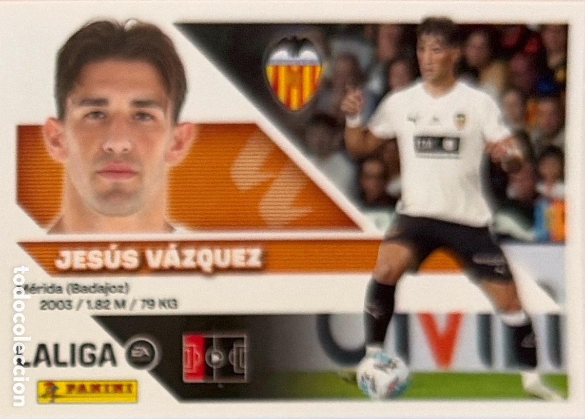 Cromos de f&uacute;tbol: 10.- Jes&uacute;s V&aacute;zquez (VALENCIA) - COLECCIONES ESTE 2026/27 (PANINI)