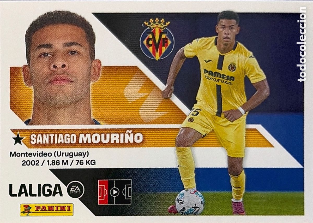 Figurine di Calcio: 5.- Mouri&ntilde;o (VILLARREAL) - COLECCIONES ESTE 2026/27 (PANINI)