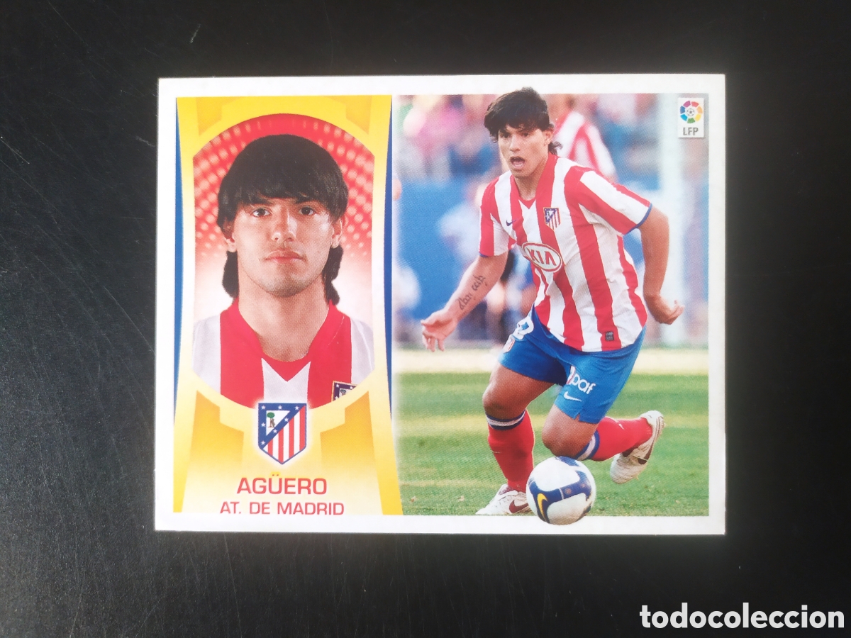 Cartes &agrave; collectionner de Football: Liga este 2009 2010 09 10 panini Ag&uuml;ero n&deg; 14 Atl&eacute;tico Madrid