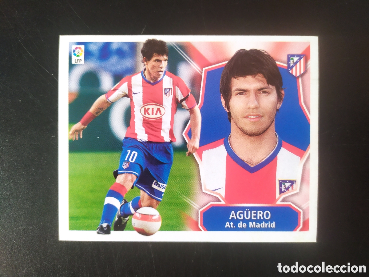 Cartes &agrave; collectionner de Football: Liga este 2008 2009 08 09 panini Ag&uuml;ero ( Atl&eacute;tico Madrid)