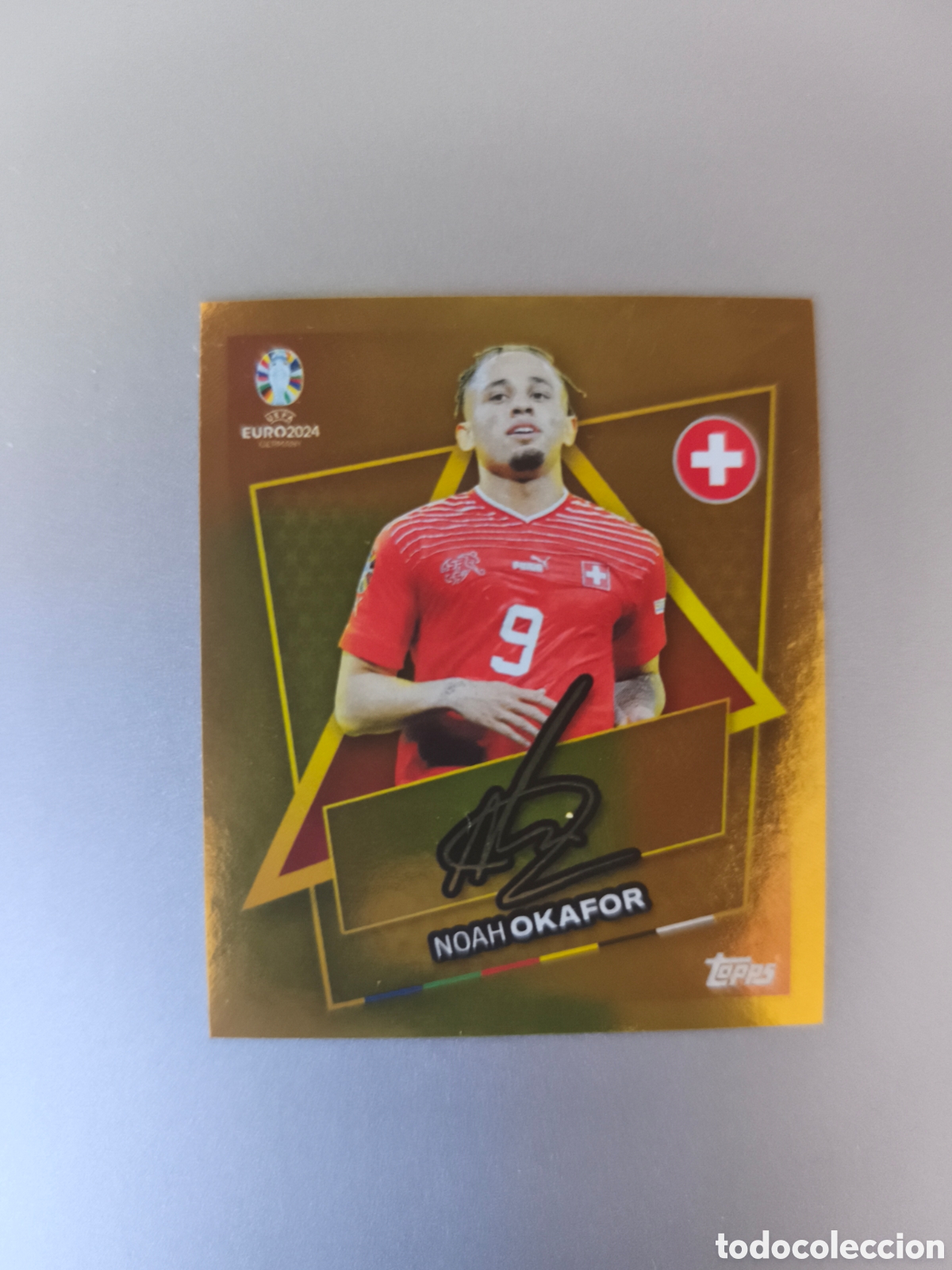 Cromos de f&uacute;tbol: Cromo Suiza Gold Signature Firmada (SUI SP) Topps Euro 2024