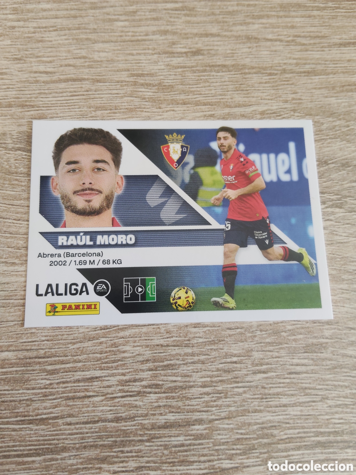 Cromos de f&uacute;tbol: Ra&uacute;l Moro Osasuna liga 2026 2027 26 27 ediciones este