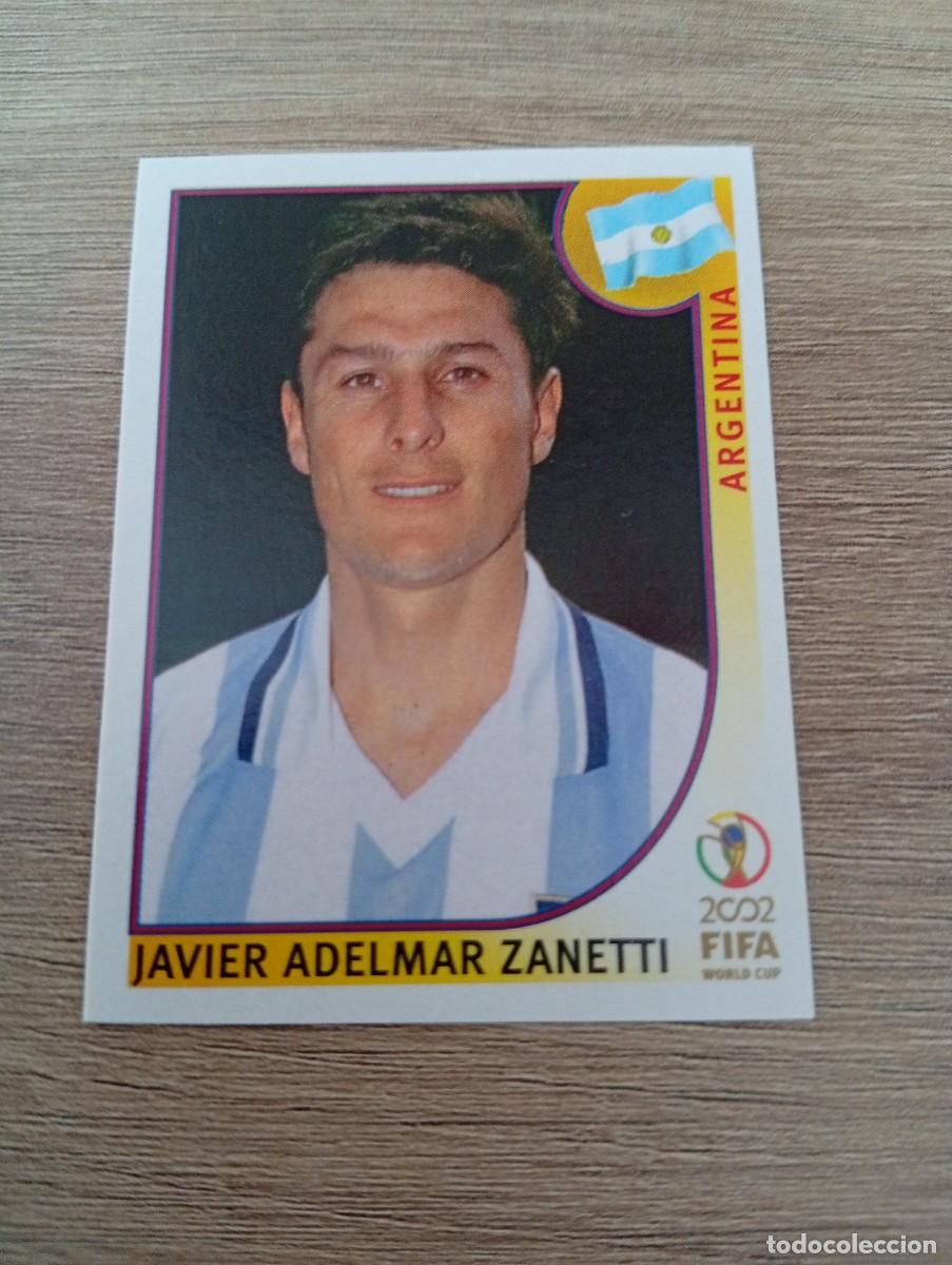 Cromos de f&uacute;tbol: JAVIER ADELMAR ZANETTI 392 ARGENTINA MUNDIAL KOREA JAPON 2002 02 PANINI NUNCA PEGADO