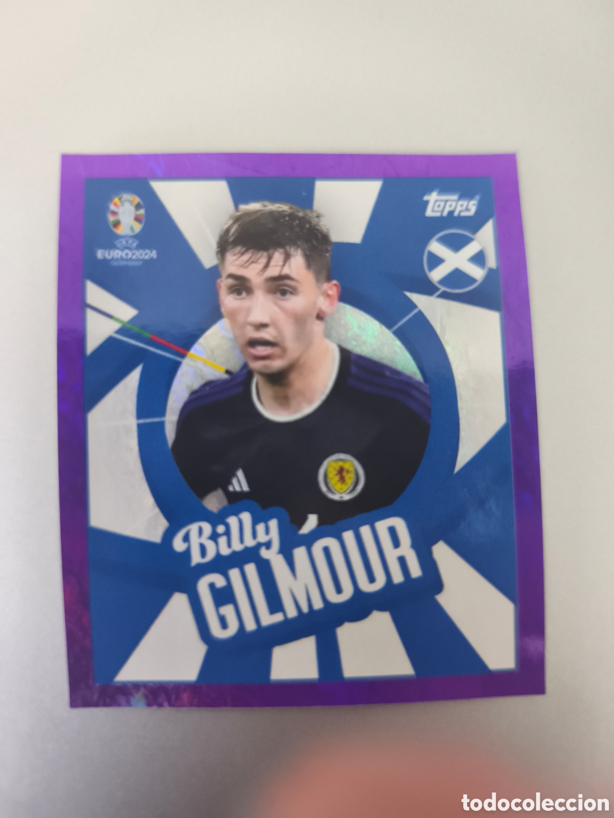 Cromos de f&uacute;tbol: Cromo colecci&oacute;n Topps Euro Stickers Germany 2024 PTW Billy Gilmour ESCOCIA Purple