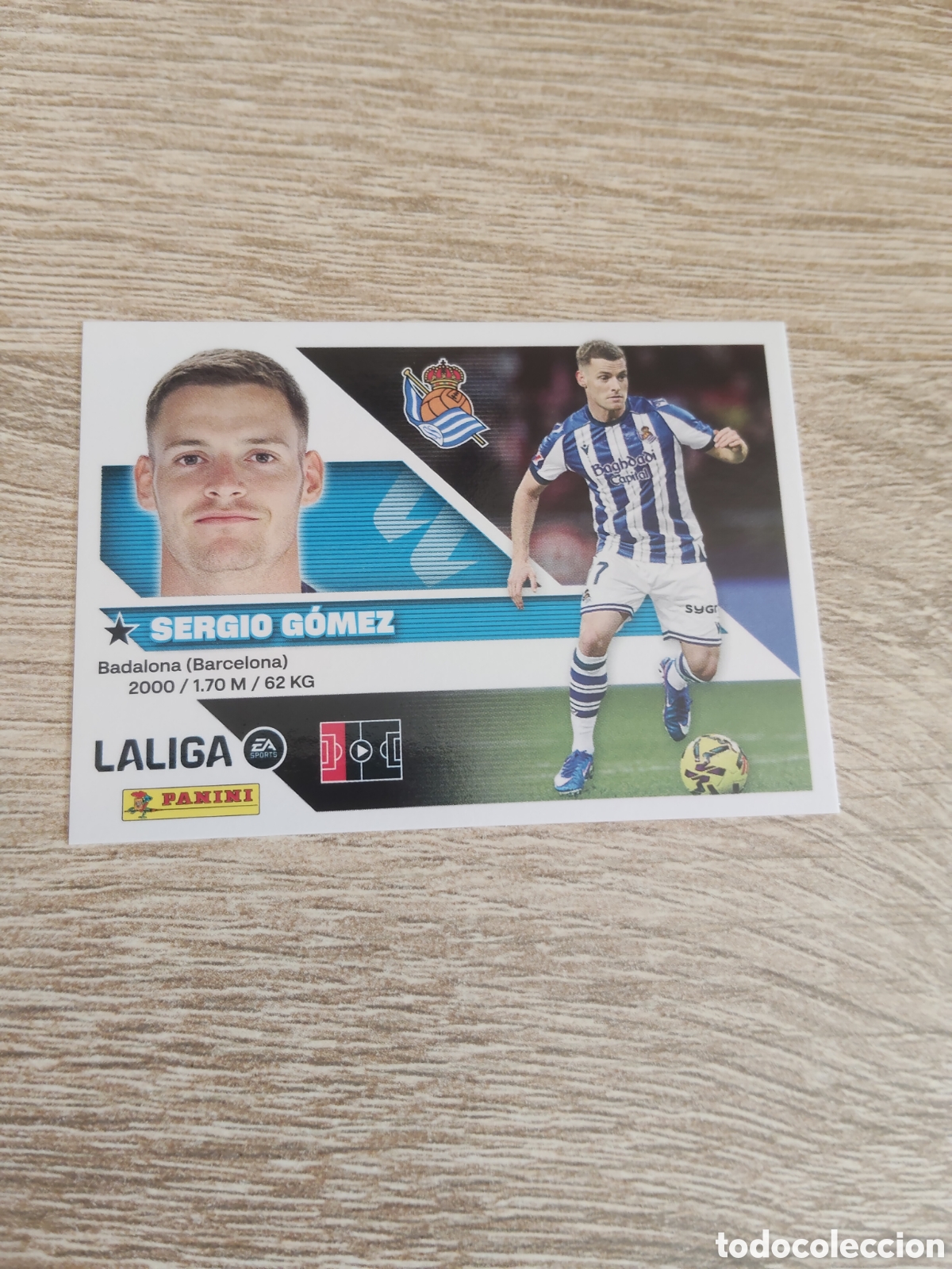 Cromos de f&uacute;tbol: Sergio G&oacute;mez Real Sociedad liga 2026 2027 26 27 ediciones este