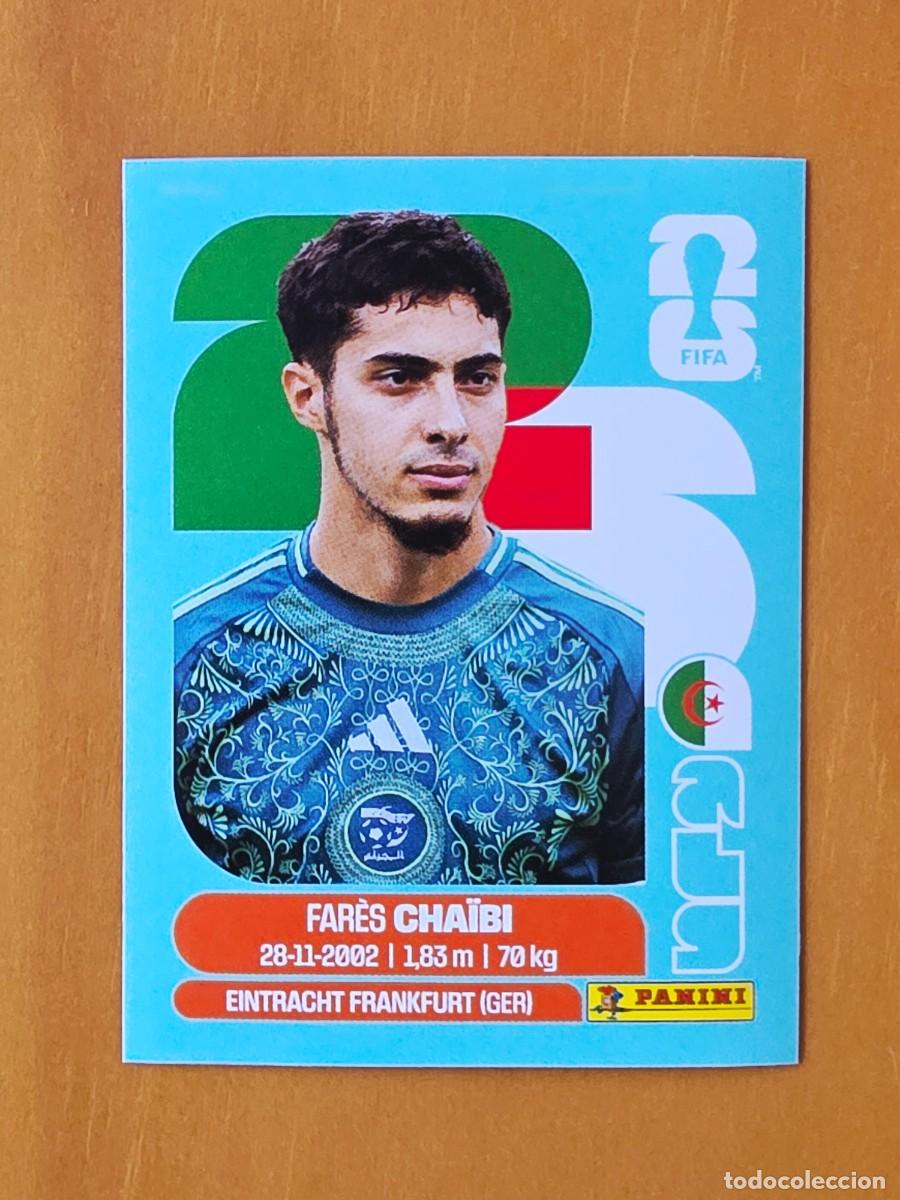 Cartes &agrave; collectionner de Football: ALG 14 Far&eacute;s Cha&iuml;bi, Argelia, Panini FIFA World Cup Mundial 2026 Sticker