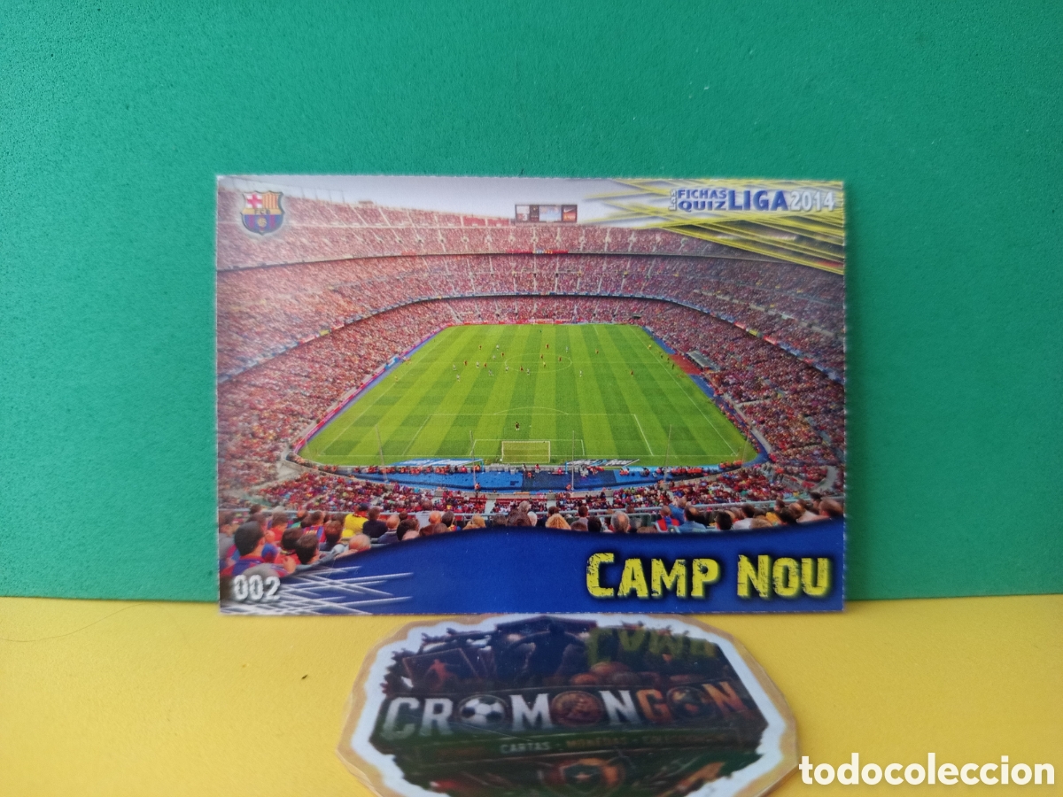 Figurine di Calcio: ❇️ CROMO CARD ⚽ ESTADIO CAMP NOU BARCELONA 2 FICHAS LIGA QUIZ GAME 2014 13 14 2013 MUNDICROMO ❇️