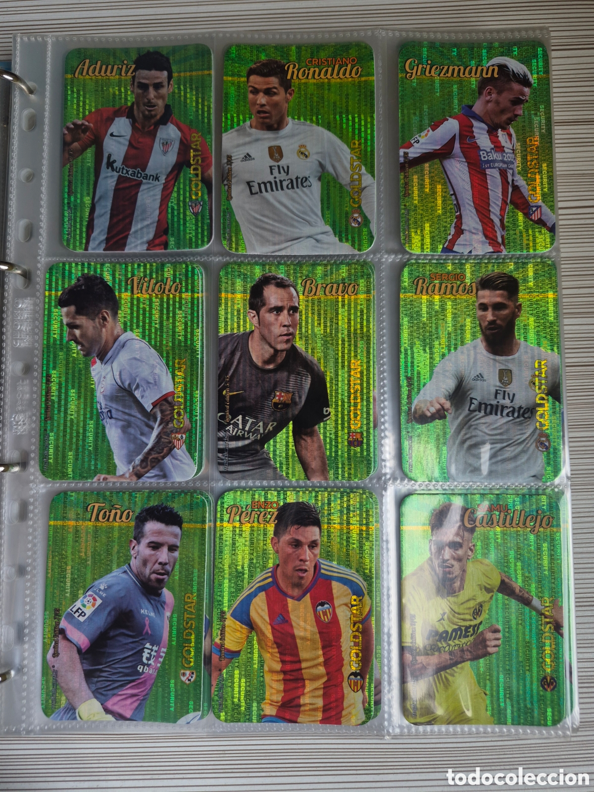 Cromos de f&uacute;tbol: Mundicromo 2015 2016 Gold Star Security Lote LEER