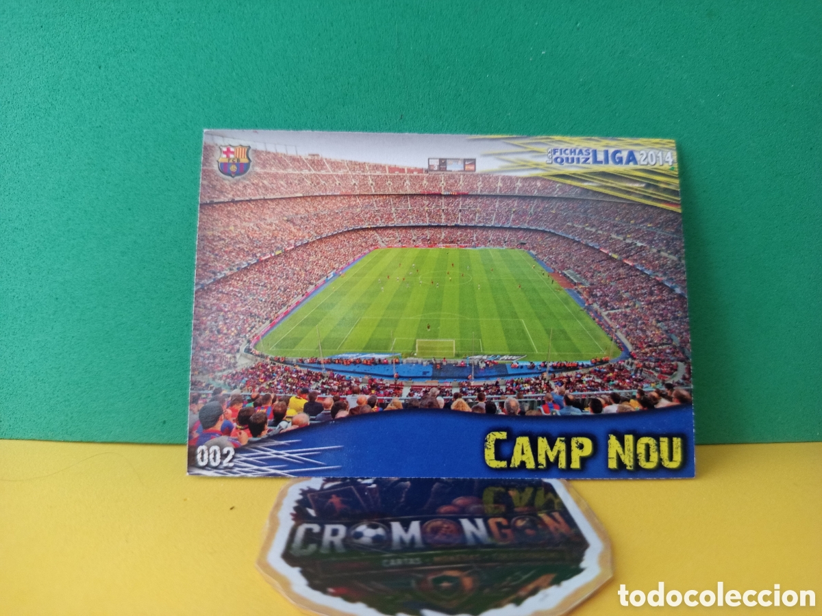 Figurine di Calcio: ❇️ CROMO CARD ⚽ ESTADIO CAMP NOU BARCELONA 2 FICHAS LIGA QUIZ GAME 2014 13 14 2013 MUNDICROMO ❇️