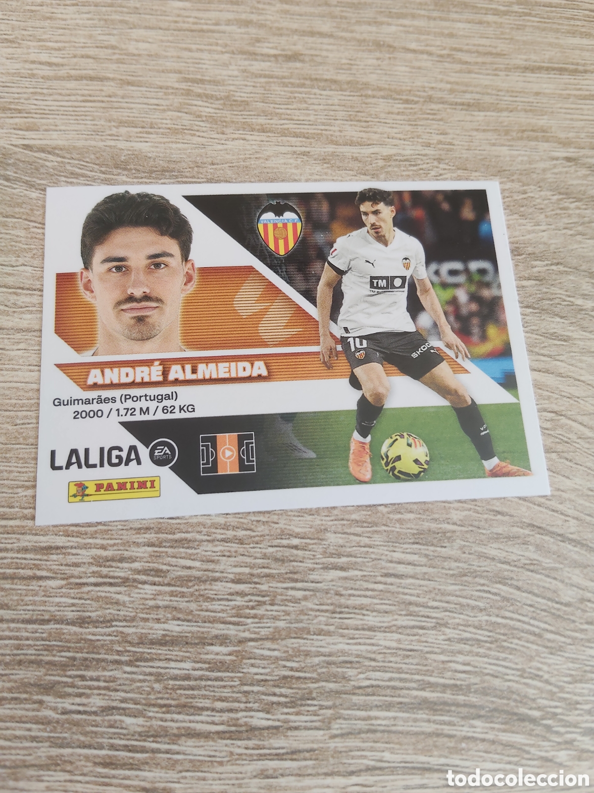 Cromos de f&uacute;tbol: Andr&eacute; Almeida Valencia liga 2026 2027 26 27 ediciones este