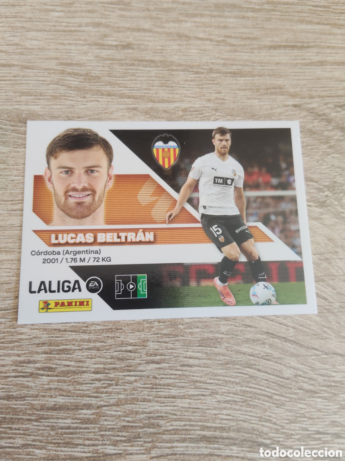Fu&szlig;ball-Sticker: Lucas Beltr&aacute;n Valencia liga 2026 2027 26 27 ediciones este