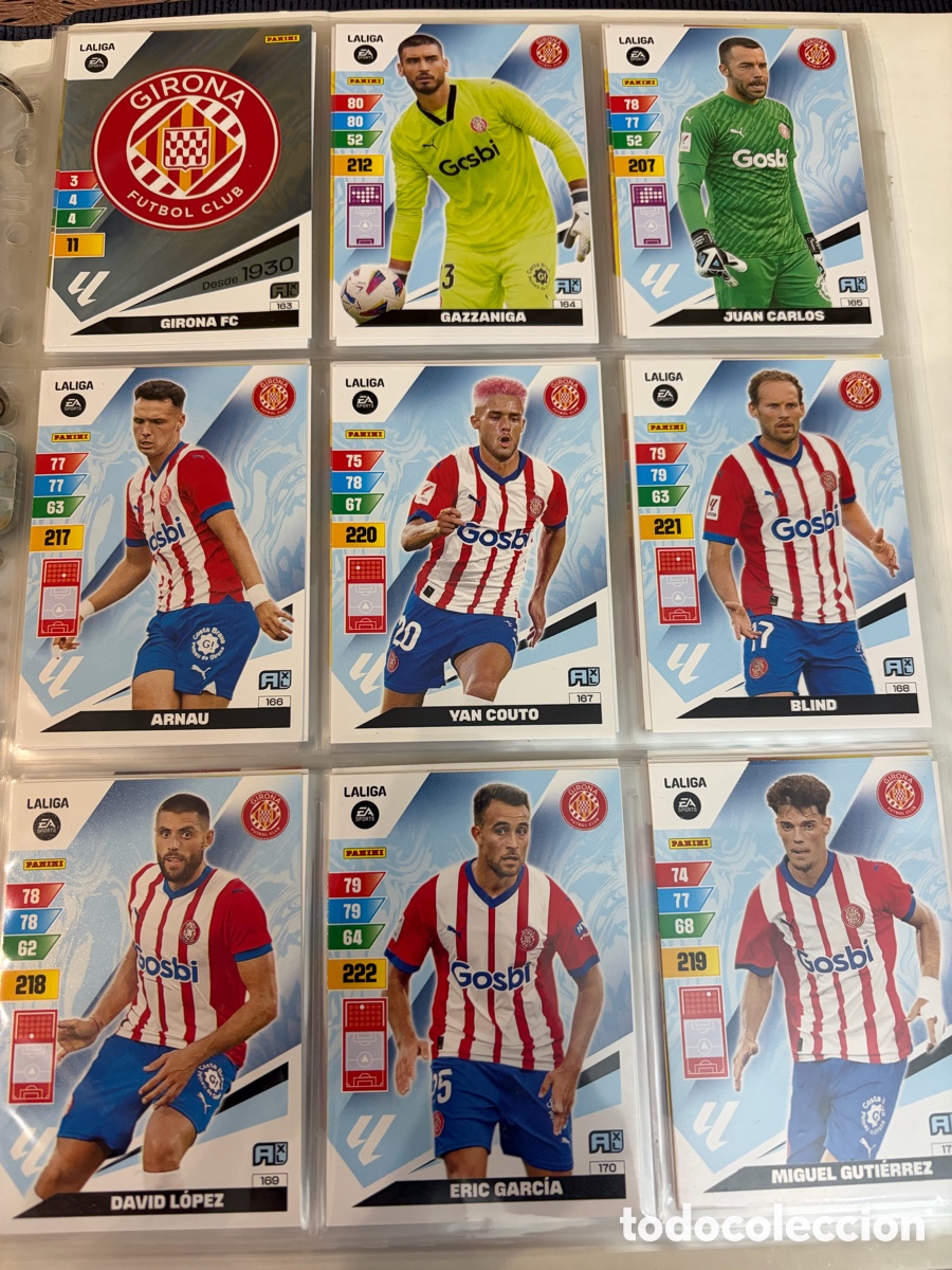 Cromos de Futebol: GIRONA ADRENALYN 2023 2024 23 34 EQUIPO COMPLETO PANINI