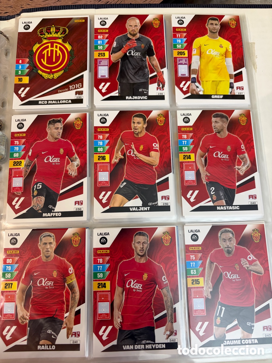 Cromos de f&uacute;tbol: MALLORCA ADRENALYN 2023 2024 23 34 EQUIPO COMPLETO PANINI
