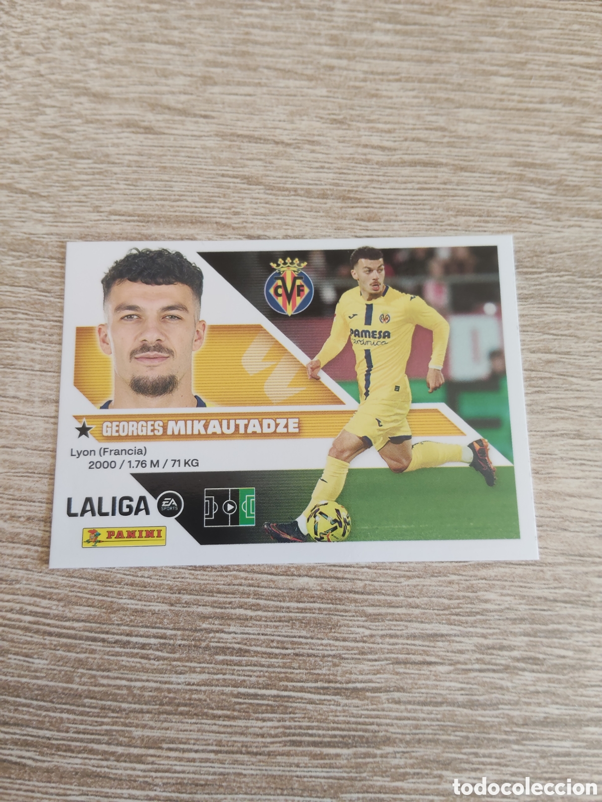 Cromos de f&uacute;tbol: Mikautadze Villarreal liga 2026 2027 26 27 ediciones este