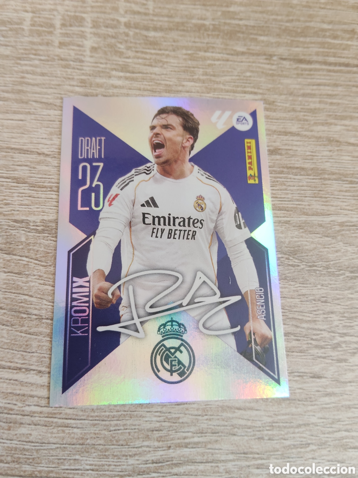 Cromos de f&uacute;tbol: Asencio Real Madrid draft 23 kromix liga 2026 2027 26 27 ediciones este