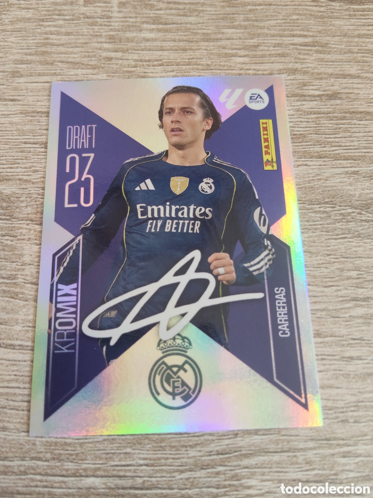 Cromos de f&uacute;tbol: Carreras Real Madrid draft 23 kromix liga 2026 2027 26 27 ediciones este