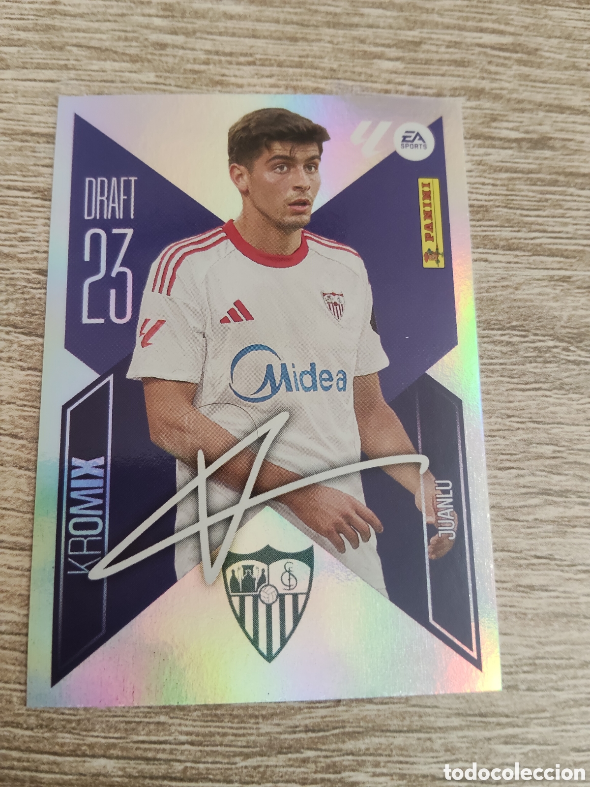Cromos de f&uacute;tbol: Juanlu Sevilla draft 23 kromix liga 2026 2027 26 27 ediciones este
