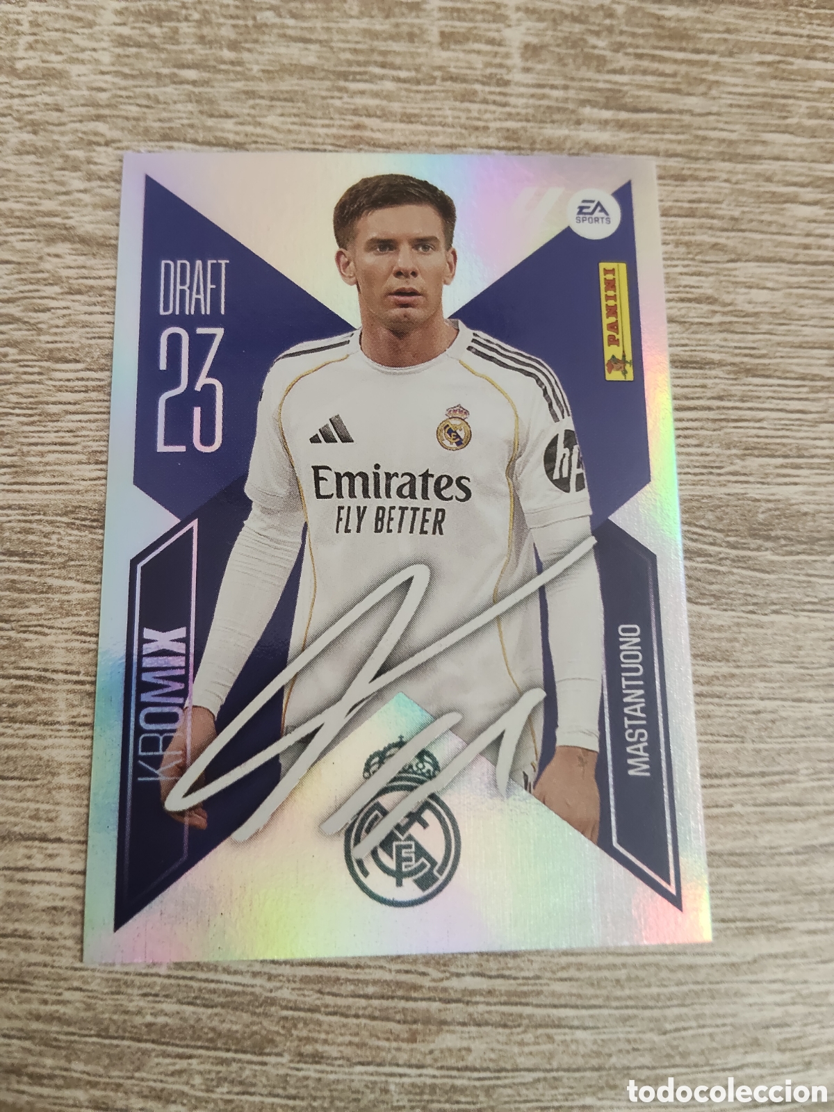 Cromos de f&uacute;tbol: Mastantuono Real Madrid draft 23 kromix liga 2026 2027 26 27 ediciones este