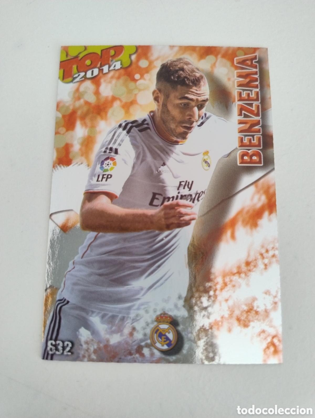 Figurine di Calcio: 632 - Benzema - Real Madrid - Mundicromo Liga 2015 Topps Rojo