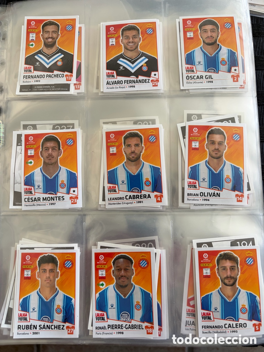 Figurine di Calcio: ESPANYOL ESPA&Ntilde;OL LA LIGA TOTAL EQUIPO COMPLETO 2022 2023 22 23 PANINI