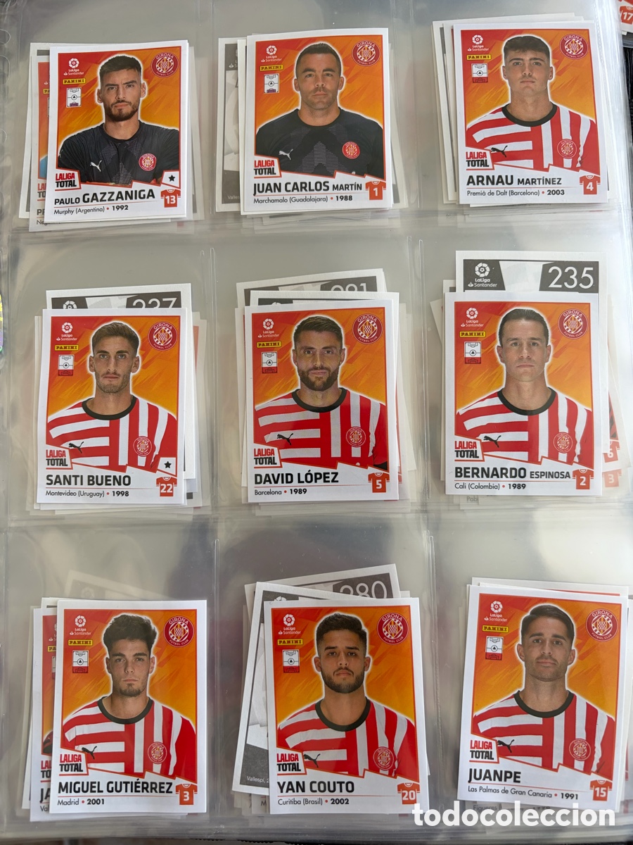 Figurine di Calcio: GIRONA LA LIGA TOTAL EQUIPO COMPLETO 2022 2023 22 23 PANINI