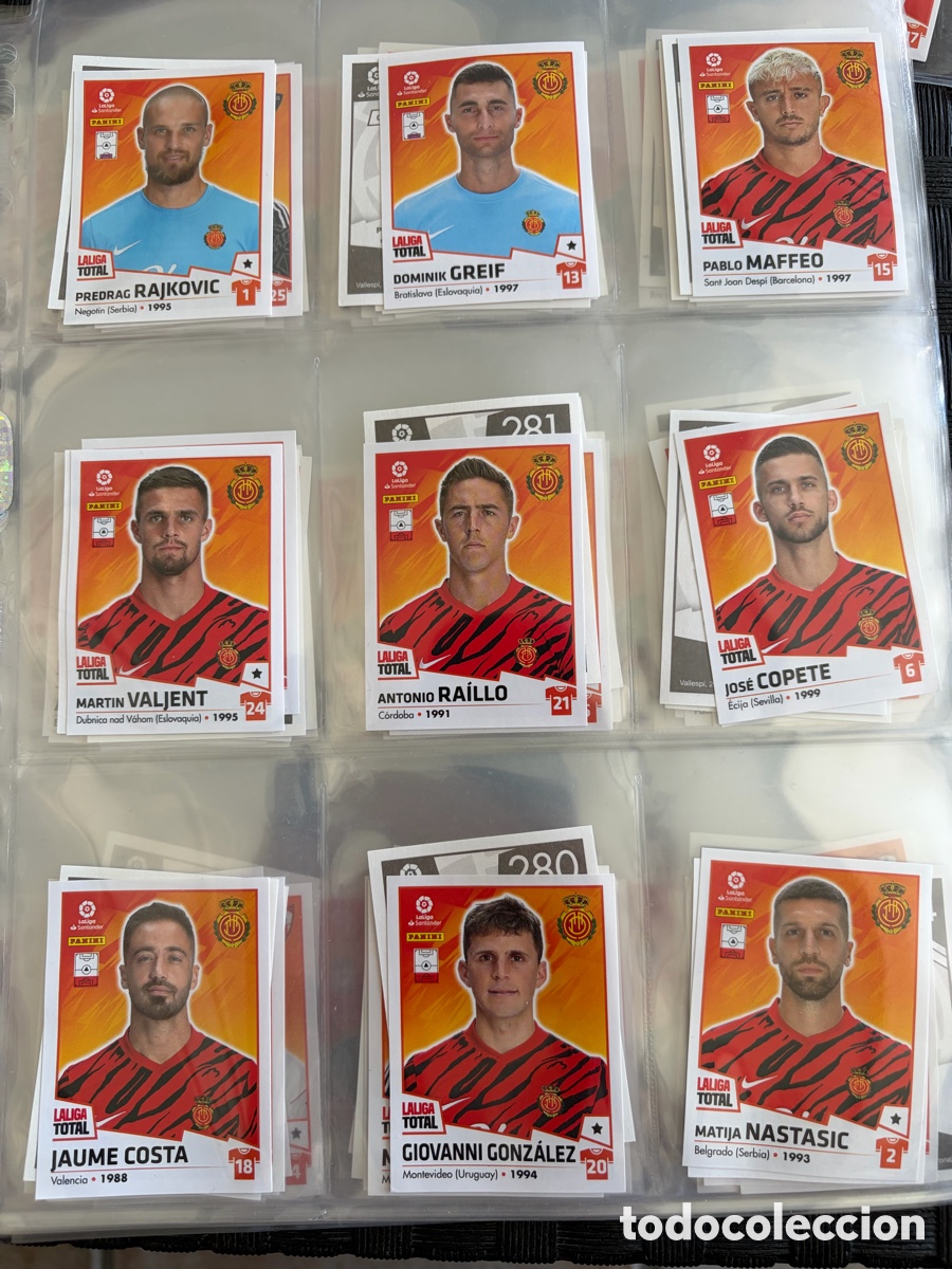 Figurine di Calcio: MALLORCA LA LIGA TOTAL EQUIPO COMPLETO 2022 2023 22 23 PANINI