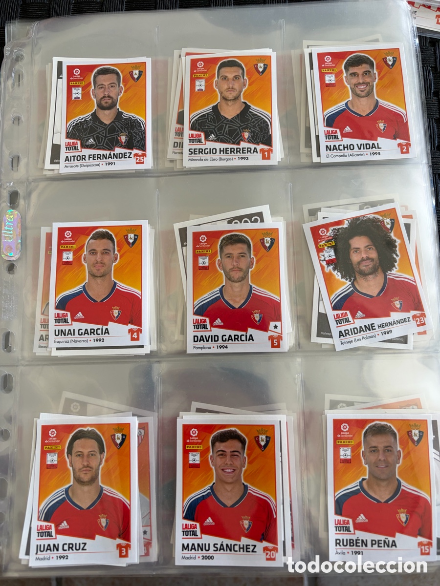 Figurine di Calcio: OSASUNA LA LIGA TOTAL EQUIPO COMPLETO 2022 2023 22 23 PANINI