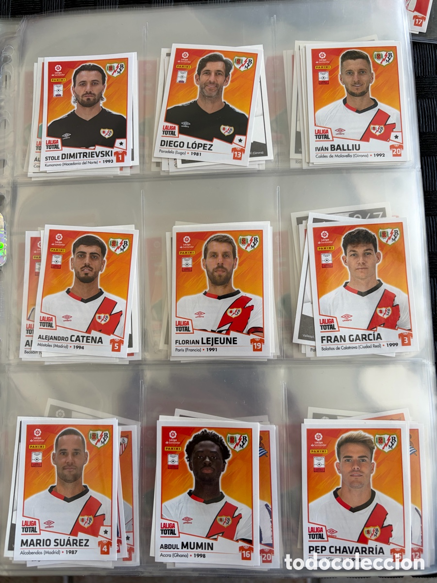 Figurine di Calcio: RAYO VALLECANO LA LIGA TOTAL EQUIPO COMPLETO 2022 2023 22 23 PANINI