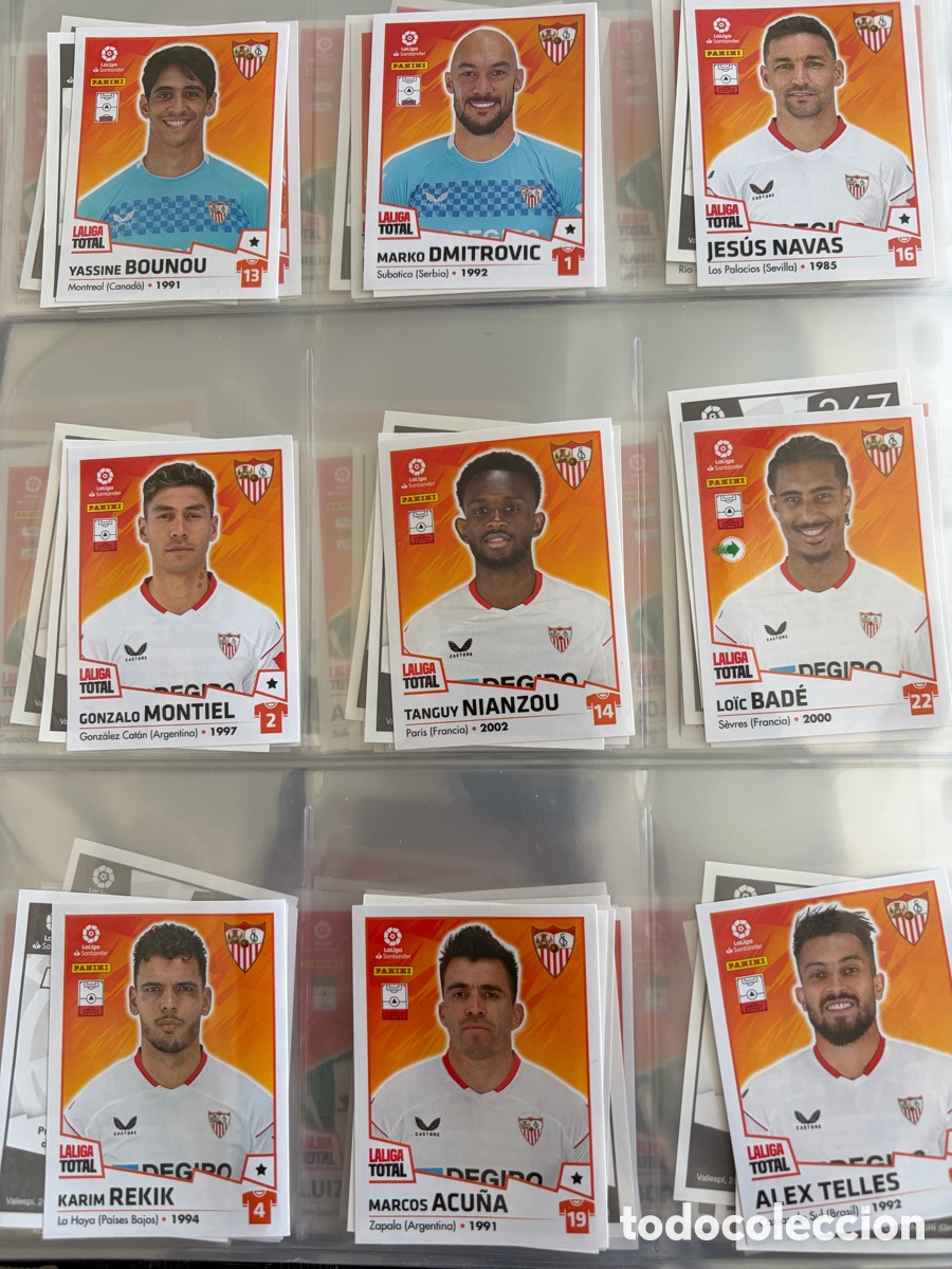 Figurine di Calcio: SEVILLA FC LA LIGA TOTAL EQUIPO COMPLETO 2022 2023 22 23 PANINI