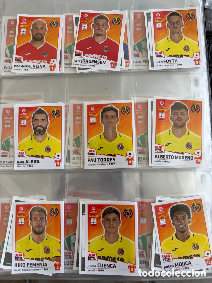 Cartes &agrave; collectionner de Football: VILLARREAL LA LIGA TOTAL EQUIPO CASI COMPLETO 2022 2023 22 23 PANINI