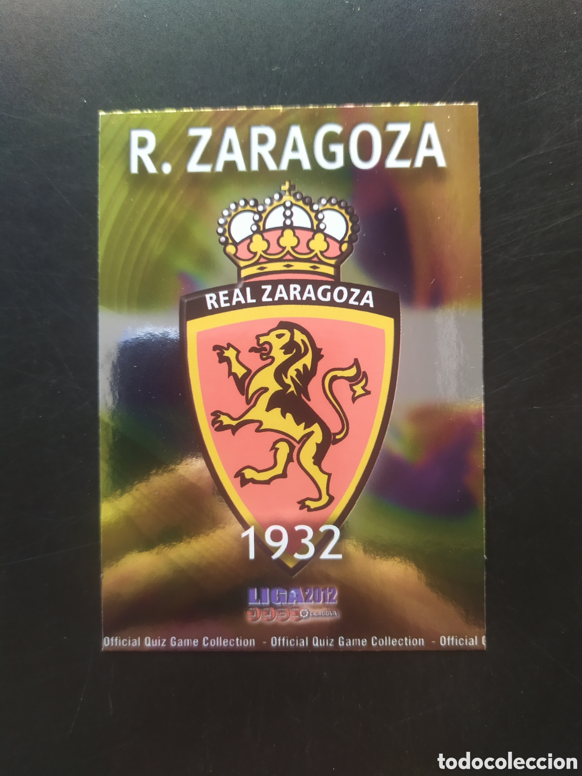 Figurine di Calcio: Mundicromo fichas Liga 2011 2012 11 12 escudo brillo liso n&deg; 325 Real Zaragoza