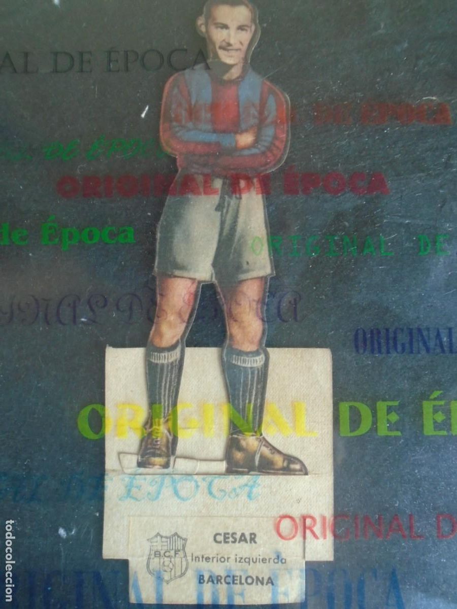 Cromos de f&uacute;tbol: (F-260903)CROMO TROQUELADO AS DE CESAR DEL C.F.BARCELONA EDITORIAL BRUGUERA 1944