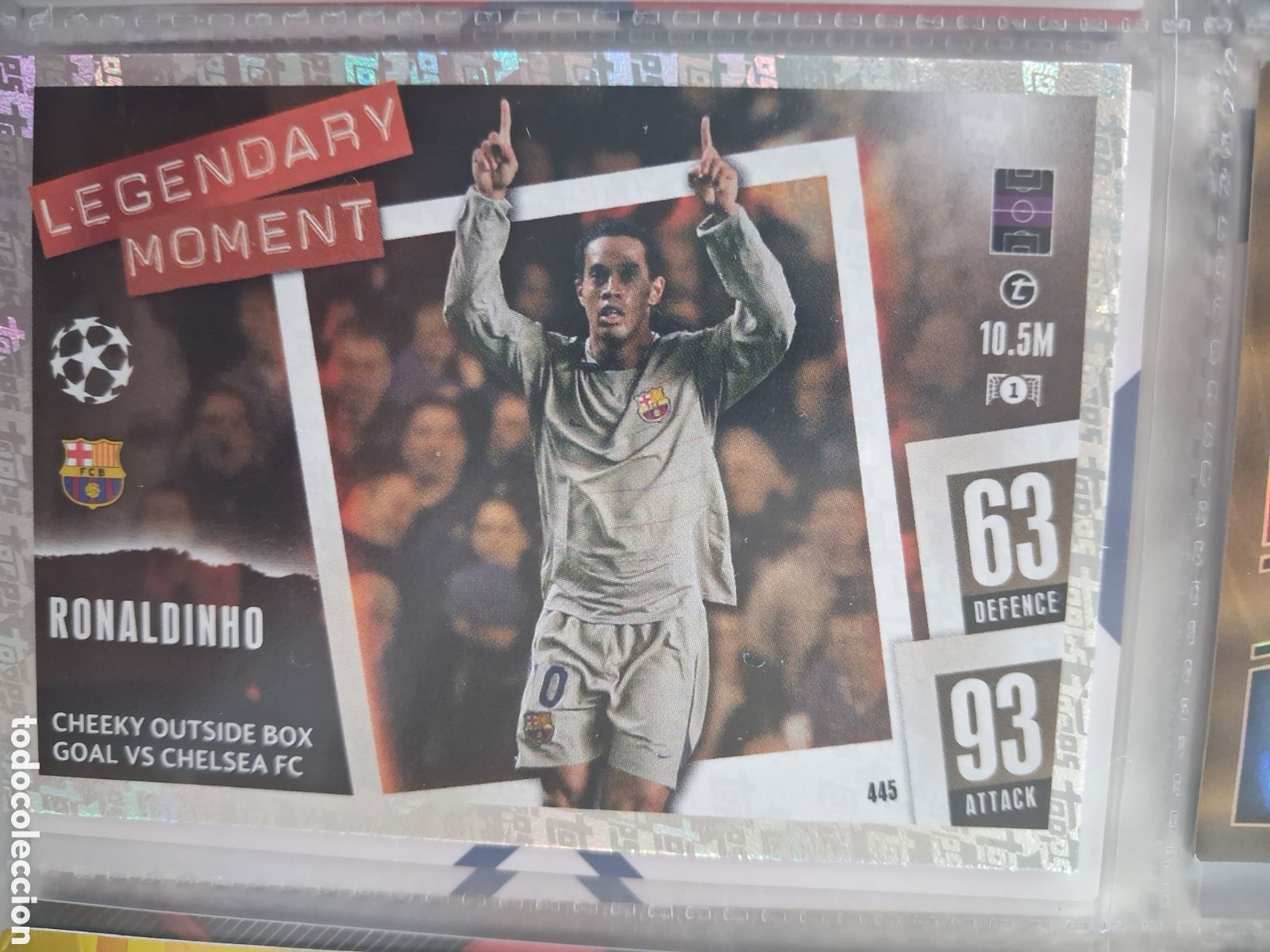 Cromos de f&uacute;tbol: 445 RONALDINHO BARCELONA MATCH ATTAX 2023 2024 TOPPS LEGENDARY MOMENT