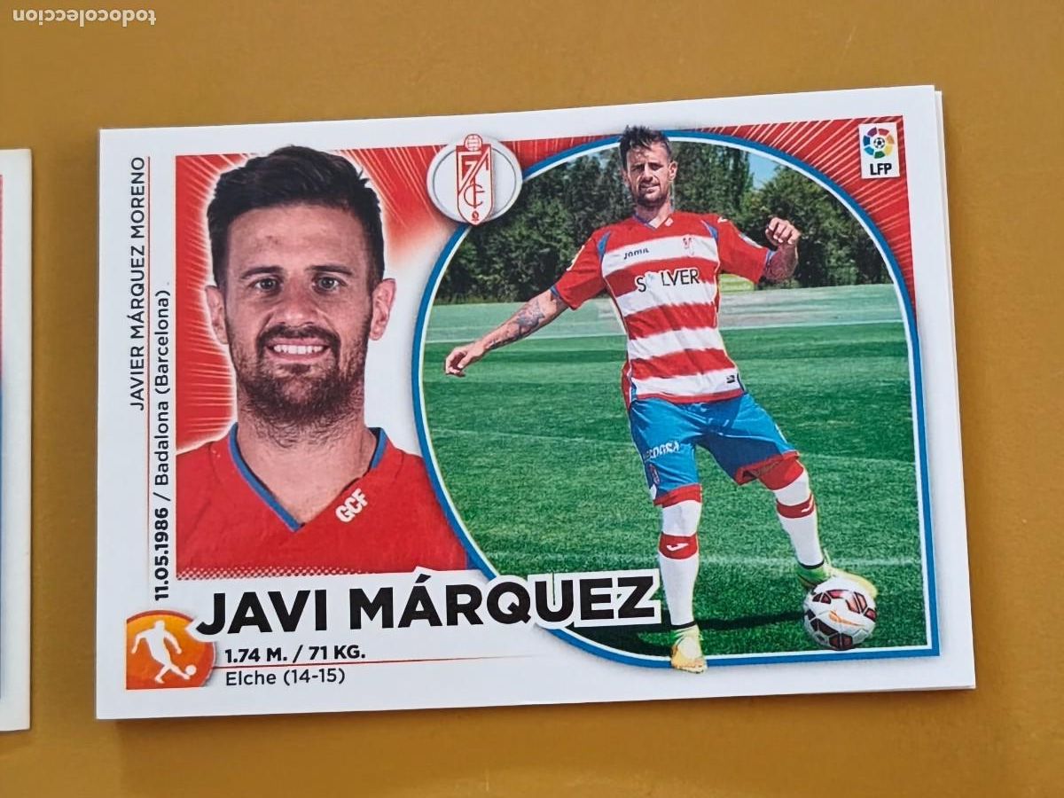 Cromos de f&uacute;tbol: javi marquez, liga 2014 15 ultimo fichaje