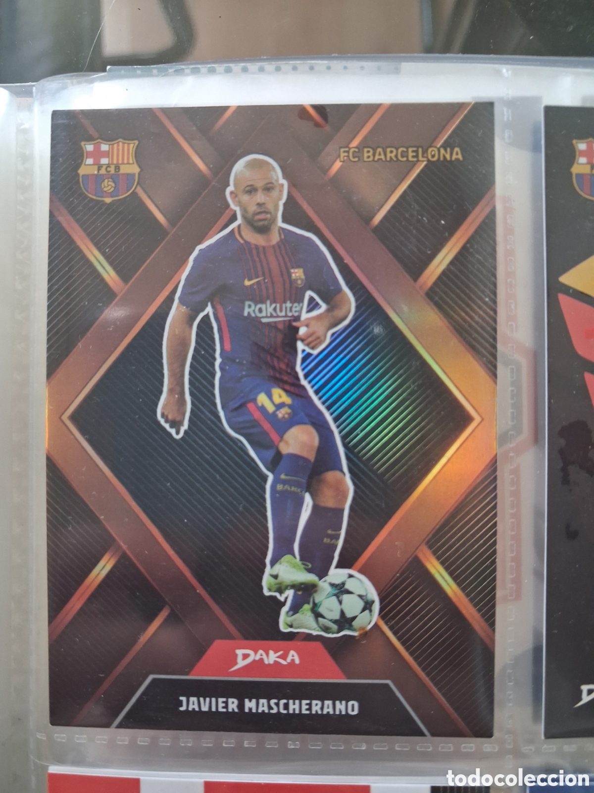 Cartes &agrave; collectionner de Football: FCB-26-A JAVIER MASCHERANO NUMERADA /199 WAVE⚽ DAKA TOP AUDIENCE BARCELONA 2025 2026 25 26 ⚽