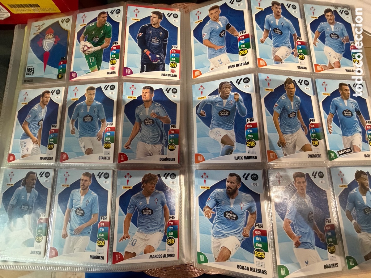 Cromos de f&uacute;tbol: CELTA DE VIGO EQUIPO COMPLETO ADRENALYN 2024 2025 24 25 CON PLUS ENTRENADOR