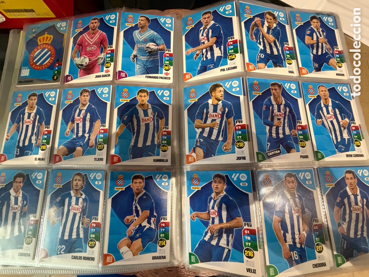 Figurine di Calcio: ESPANYOL ESPA&Ntilde;OL EQUIPO COMPLETO ADRENALYN 2024 2025 24 25 CON PLUS ENTRENADOR