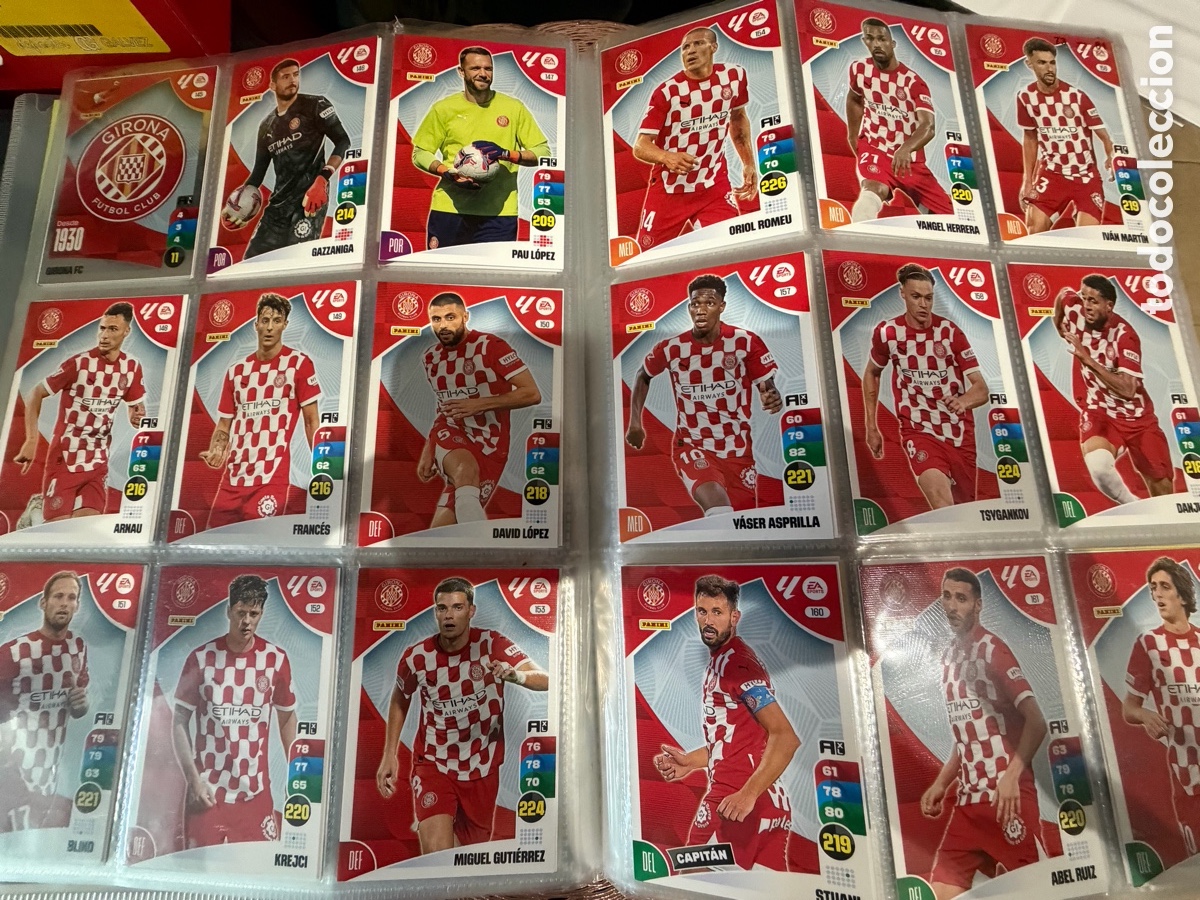 Cromos de f&uacute;tbol: GIRONA EQUIPO COMPLETO ADRENALYN 2024 2025 24 25