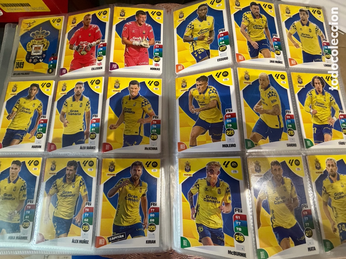 Cromos de f&uacute;tbol: UD LAS PALMAS EQUIPO COMPLETO ADRENALYN 2024 2025 24 25