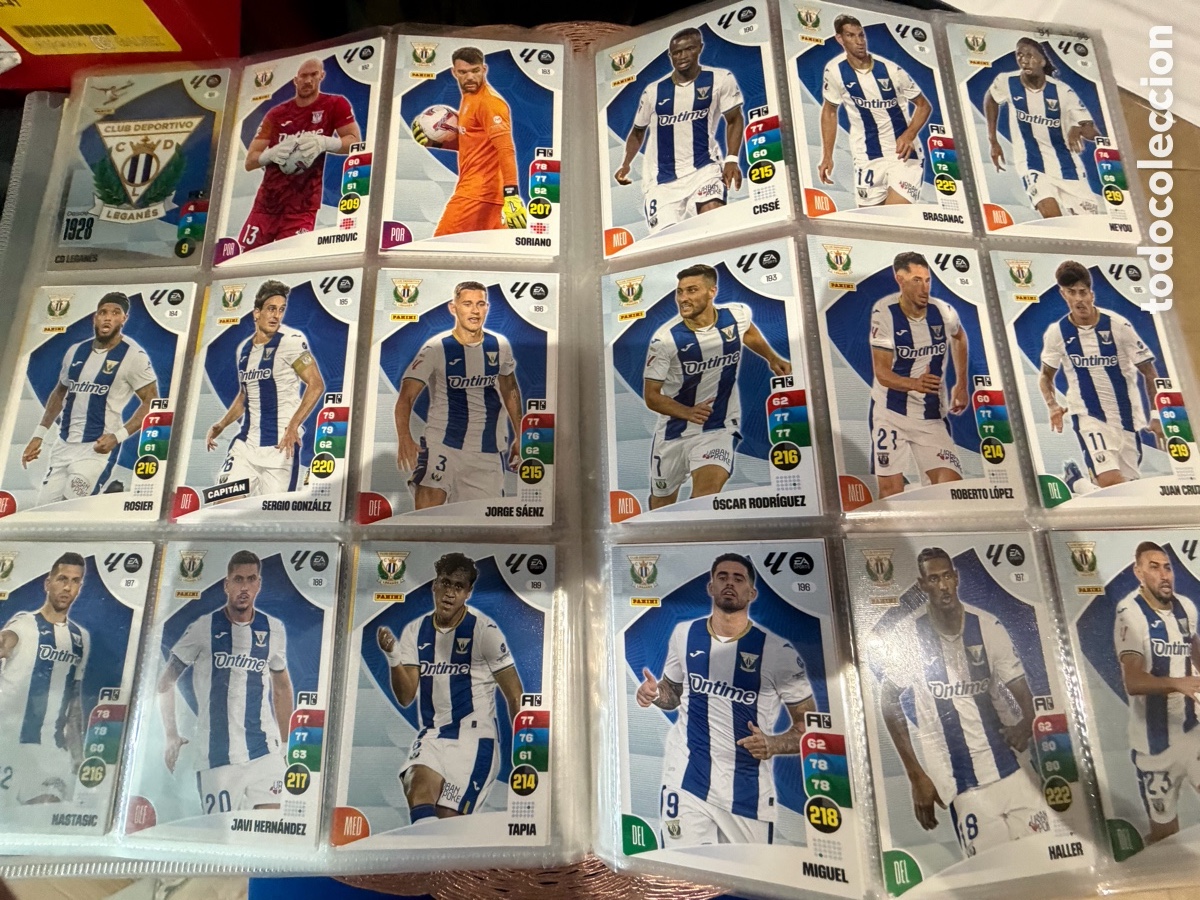 Cromos de f&uacute;tbol: LEGAN&Eacute;S EQUIPO COMPLETO ADRENALYN 2024 2025 24 25 CON PLUS ENTRENADOR