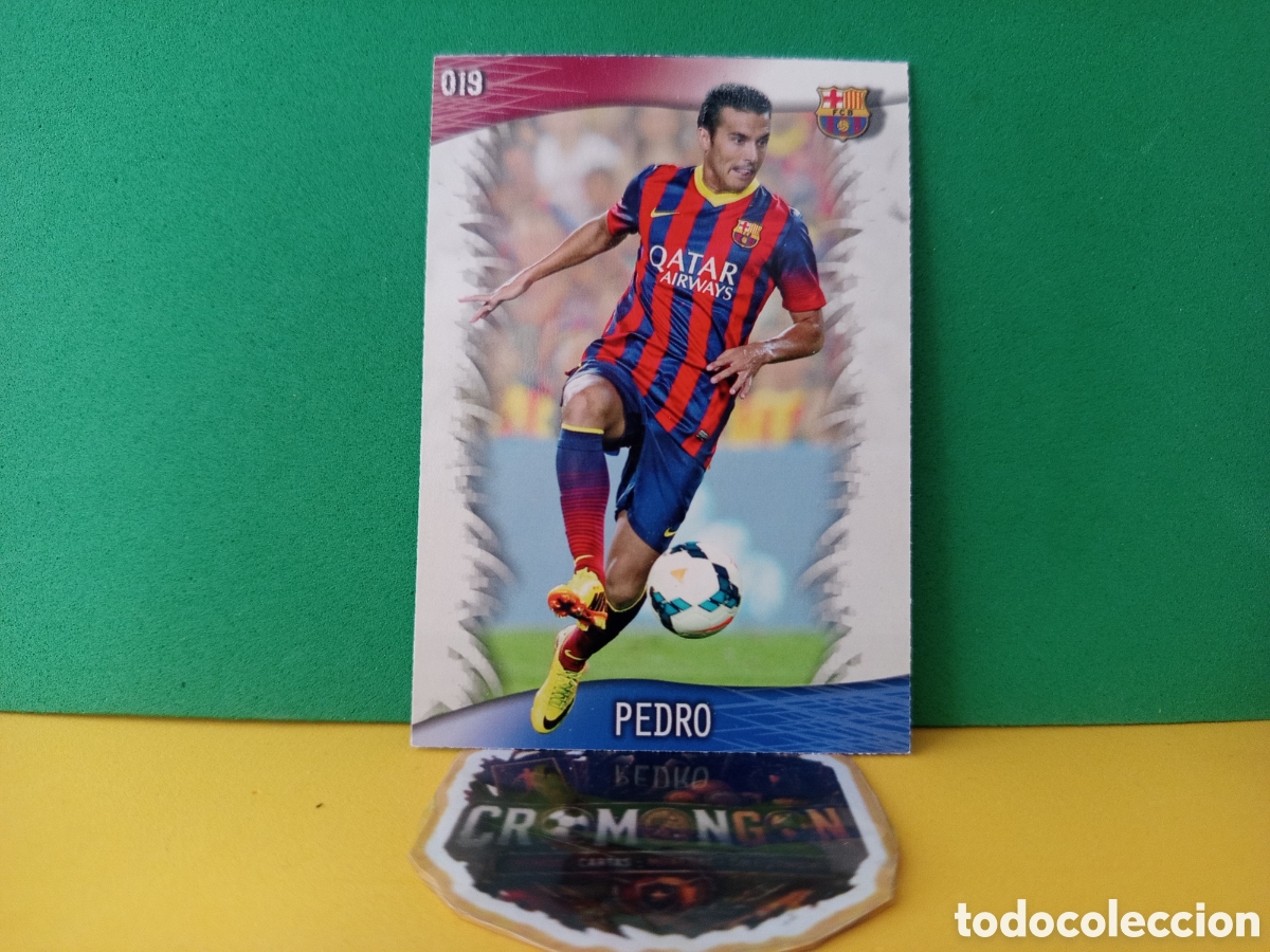Cromos de f&uacute;tbol: ❇️ CROMO CARD ⚽ PEDRO BARCELONA 19 FICHAS LIGA QUIZ GAME 2014 13 14 2013 2014 MUNDICROMO ❇️