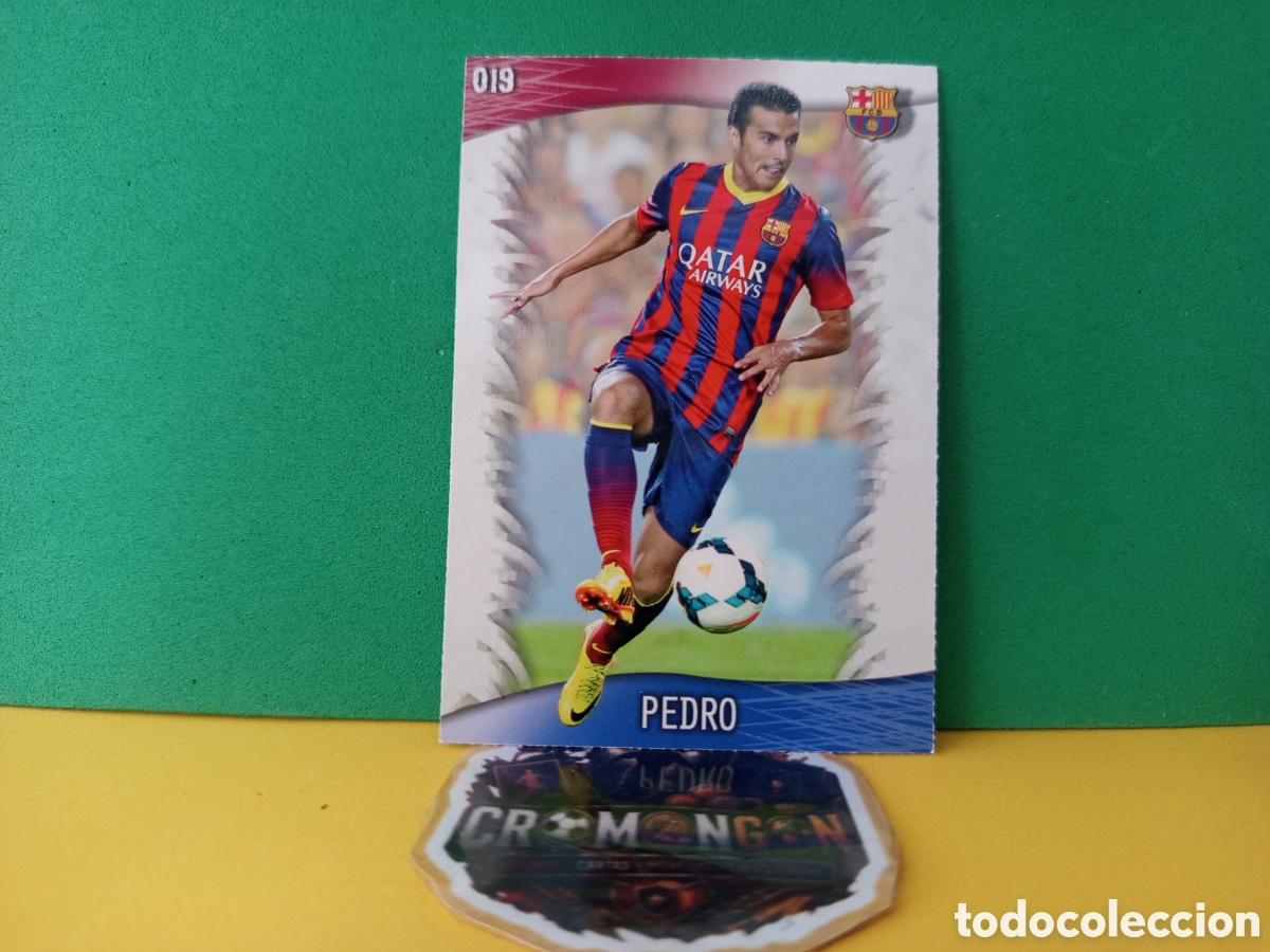 Cromos de f&uacute;tbol: ❇️ CROMO CARD ⚽ PEDRO BARCELONA 19 FICHAS LIGA QUIZ GAME 2014 13 14 2013 2014 MUNDICROMO ❇️