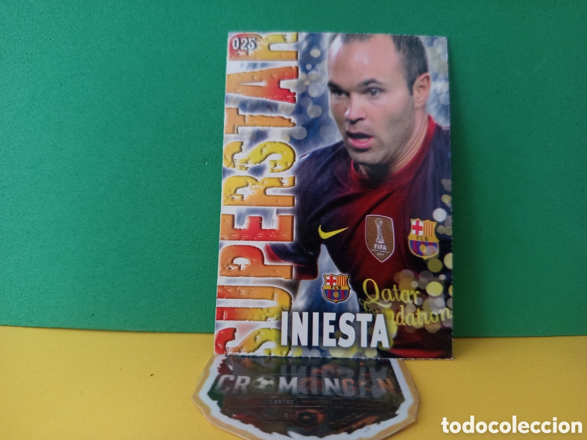 Cromos de Futebol: ❇️ CROMO CARD ⚽ INIESTA BARCELONA 25 SUPERSTAR FICHAS LIGA QUIZ GAME 2014 13 14 2013 MUNDICROMO ❇️